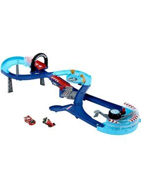 Disney Pixar Cars Global Racers Cup Jumping Raceway Playset for Kids
